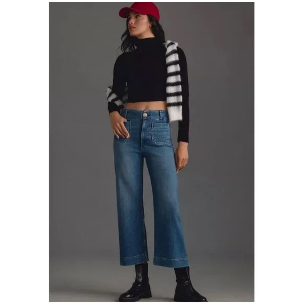 {Anthro} Maeve Colette Wide Leg Jeans